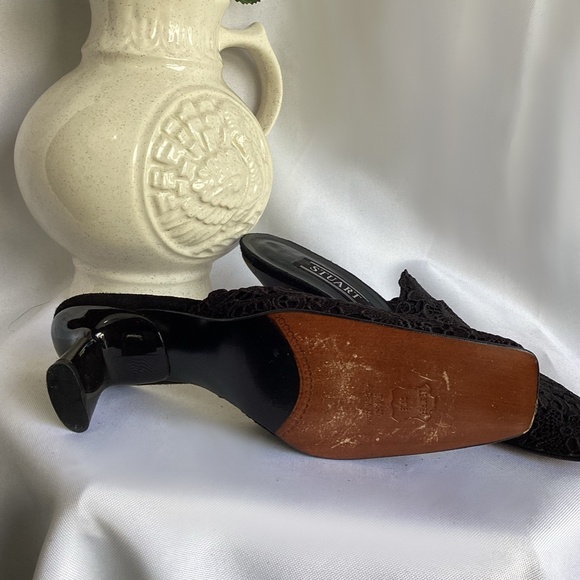 Stuart Weitzman Black Crochet Lace Mule - Picture 5 of 5